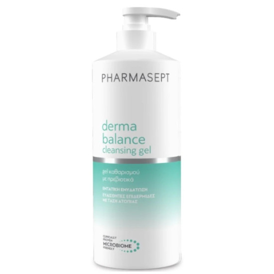 Pharmasept - Derma Balance Cleansing Gel Τζελ Καθαρισμού Με Πρεβιοτικά Για Πρόσωπο & Σώμα για πολύ ξηρή ευαίσθητη επιδερμίδα - 500ml