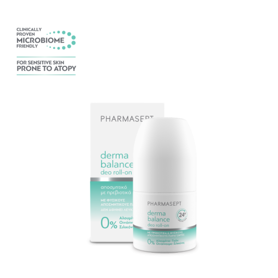 Pharmasept - Derma Balance mild deo roll-on 24h Απαλό αποσμητικό 24ωρης αποτελεσματικότητας - 50ml