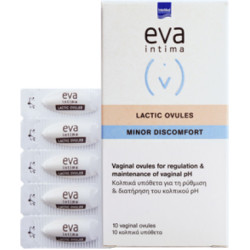 Intermed - Eva Lactic Κολπικά υπόθετα με γαλακτικό οξύ και γλυκογόνο - 10 τεμάχια