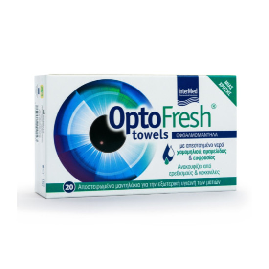 Intermed - Optofresh Towels Αποστειρωμένα μαντηλάκια για τα μάτια - 20τμχ