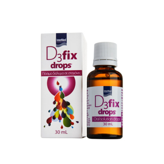 Intermed - D3 Fix Drops 200IU Πόσιμο Διάλυμα D3 Σε Σταγόνες - 30ml
