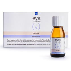 Intermed - Eva Intima Ovasil Συμπλήρωμα διατροφής σε πόσιμο διάλυμα για την υποστήριξη γυναικών με σύνδρομο πολυκυστικών ωοθηκών - 10 φιαλίδια