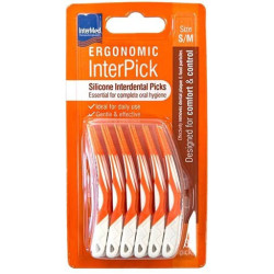 Intermed - Ergonomic InterPick Σιλικονούχα Μεσοδόντια Βουρτσάκια Πορτοκαλί Μέγεθος S/M - 36τμχ