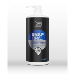 PharmaLead - Shower Gel Shampoo For Men 3in1 Aφρόλουτρο και σαμπουάν για τον άνδρα, για πρόσωπο σώμα μαλλιά και γενειάδα -1lt