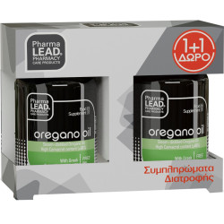 Pharmalead - Oregano Oil Έλαιο Ρίγανης Βιταμίνη Ελληνικής Προέλευσης για την Καλή Λειτουργία του Ανοσοποιητικού-Αναπνευστικού Συστήματος - 2x30κάψουλες