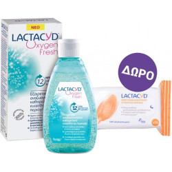 Lactacyd - Promo Oxygen Fresh - 200ml & ΔΩΡΟ Moist Wipes Μαντηλάκια Καθαρισμού Ευαίσθητης Περιοχής - 15pcs