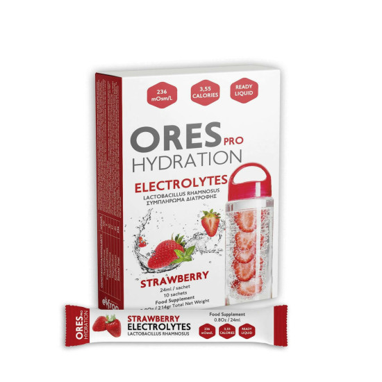 Eifron - Ores Pro Hydration Electrolytes Ηλεκτρολύτες με Γεύση Φράουλα - 10 φακελίσκοι