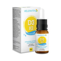 Helenvita - Vitamin D3 & K2 drops Συμπλήρωμα διατροφής και βιταμινών για παιδιά - 20ml