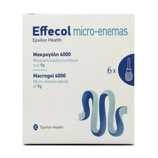 Epsilon Health - Effecol Micro-Enemas Macrogol 4000 Μικροκλύσματα Ενηλίκων - 6x9gr