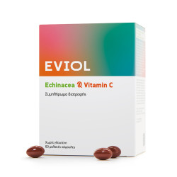 Eviol - Echinacea & Vitamin C Συμπλήρωμα Διατροφής Με Εχινάκεια & Βιταμίνη C - 60caps