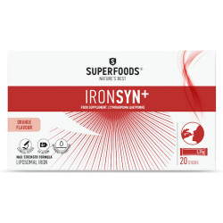 Superfoods - IronSyn Συμπλήρωμα Διατροφής για την Αποτελεσματική Πρόσληψη Σιδήρου  - 20 φακελίσκοι