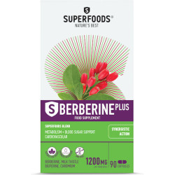 Superfoods - Berberine Plus Συμπλήρωμα Διατροφής με Βερβερίνη για τη Ρύθμιση του Μεταβολισμού και τη Διαχείριση του Βάρους - 90 κάψουλες 