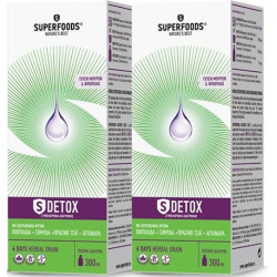 Superfoods - Detox Kit S Detox Συμπλήρωμα Διατροφής για τη Διαχείρηση του Σωματικού Βάρους - 2Χ300ml και Δώρο Θερμός- 500ml