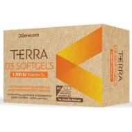 Genecom - Terra D3 softgels 1200iu Συμπλήρωμα διατροφής για την καλή υγεία οστών & ανοσοποιητικού συστήματος - 60μαλακές κάψουλες