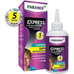 Omega Pharma - Paranix Express Σαμπουάν για Γρήγορη Εξουδετέρωση των Φθειρών του Τριχωτού της Κεφαλής και ΔΩΡΟ Χτενάκι - 200ml  