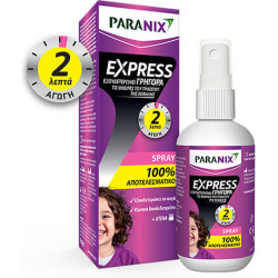 Omega Pharma - Paranix Express Spray Αντιφθειρική Αγωγή σε Spray για Γρήγορη Εξουδετέρωση των Φθειρών του Τριχωτού και ΔΩΡΟ το Χτενάκι - 95ml