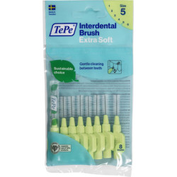 Tepe - Extra Soft medium 0.8mm Πράσινο Μεσοδόντια Βουρτσάκια - 8τμχ