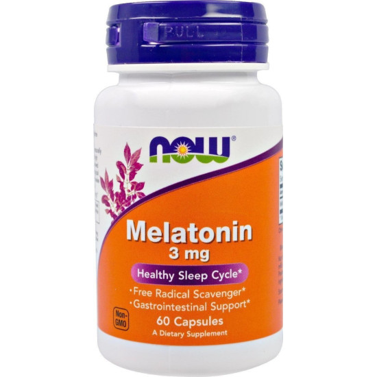 Now Foods - Melatonin 3mg Συμπλήρωμα για τον Ύπνο - 60 κάψουλες
