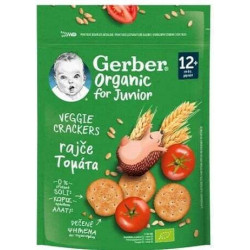 Nestle - Gerber Organic for Junior Veggie Crackers Θρεπτικό Σνακ για Παιδιά με γεύση Ντομάτα - 100gr 