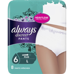 Always - Discreet Pants Plus Large Εσώρουχο ακράτειας Plus Large - 8 τεμ.