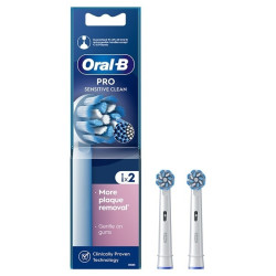 Oral-B - Pro Sensitive Clean Ανταλλακτικές Κεφαλές Ηλεκτρικής Οδοντόβουρτσας - 2τμχ