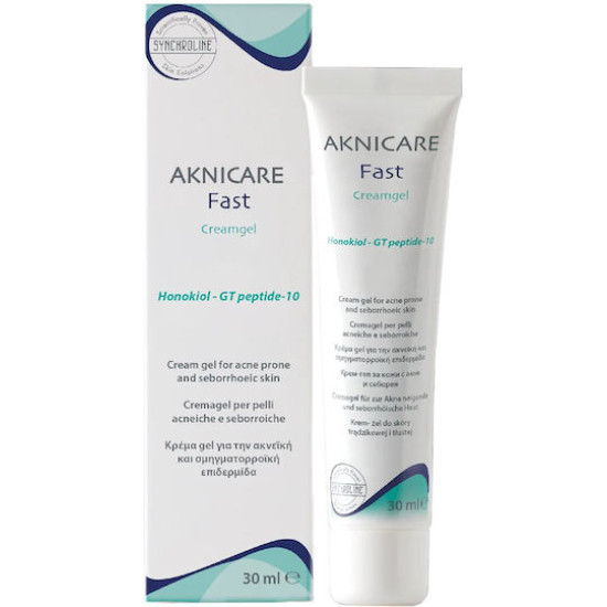 Synchroline - Aknicare  Fast Gel Κρέμα για την Ακνεϊκή & Σμηγματορροϊκή Επιδερμίδα - 30ml