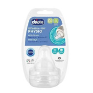 Chicco - Θηλή Σιλικόνης Κανονική Ροή 0m+ -2τμχ