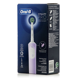 Oral-B - Vitality Pro Purple Electric Toothbrush Ηλεκτρική Οδοντόβουρτσα Λιλά με Χρονοδιακόπτη & Αισθητήρα Πίεσης - 1 Τεμάχιο
