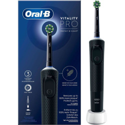 Oral-B - Vitality Pro Black Electric Toothbrush Ηλεκτρική Οδοντόβουρτσα Μαύρη με Χρονοδιακόπτη & Αισθητήρα Πίεσης - 1 Τεμάχιο