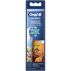 Oral-B - Pro Kids 3+ Lion King Superior Cleaning Ανταλλακτικές Κεφαλές Ηλεκτρικής Οδοντόβουρτσας - 4τμχ