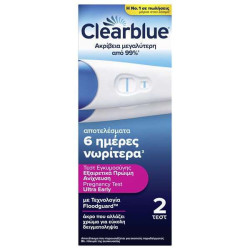 Clearblue - Pregnancy Test Ultra Early Διπλό Τεστ Εγκυμοσύνης Εξαιρετικά Πρώιμη Ανίχνευση - 2τμχ
