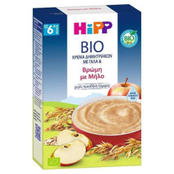 Hipp - Βρεφική Κρέμα Δημητριακών με Γάλα & Βρώμη με Μήλο Από τον 6ο μήνα - 250gr