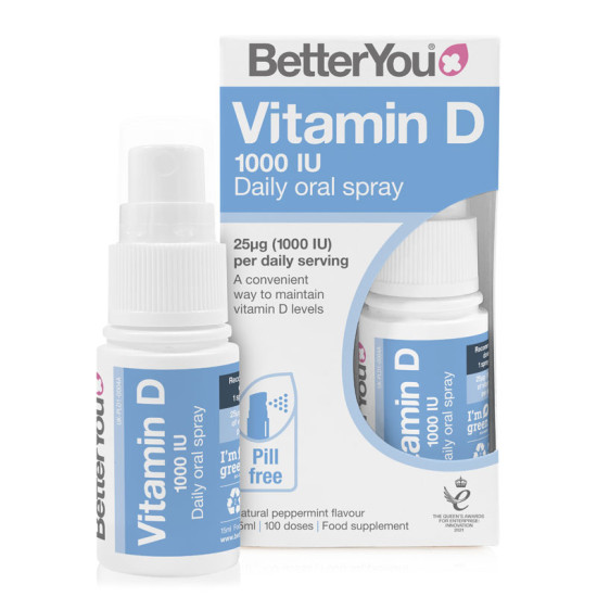 Better You - Vitamin D 1000IU Daily Oral Spray D3 Συμπλήρωμα Διατροφής με Βιταμίνη D3 σε Μορφή Στοματικού Spray  - 15ml