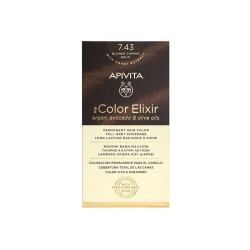 Apivita - My color elixir No 7.43 Blonde copper gold Μόνιμη βαφή μαλλιών (Ξανθό χάλκινο μελί) - 1τμχ