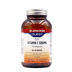Quest - Vitamin C 1000mg timed release plus 100mg bioflavonoids - 60tabs + 30tabs ΔΩΡΟ